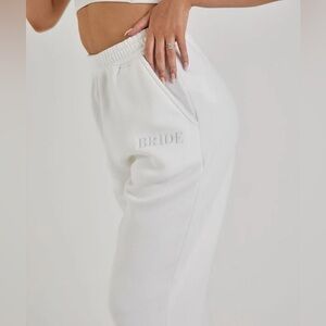 Bride Statement Sweatpants - White